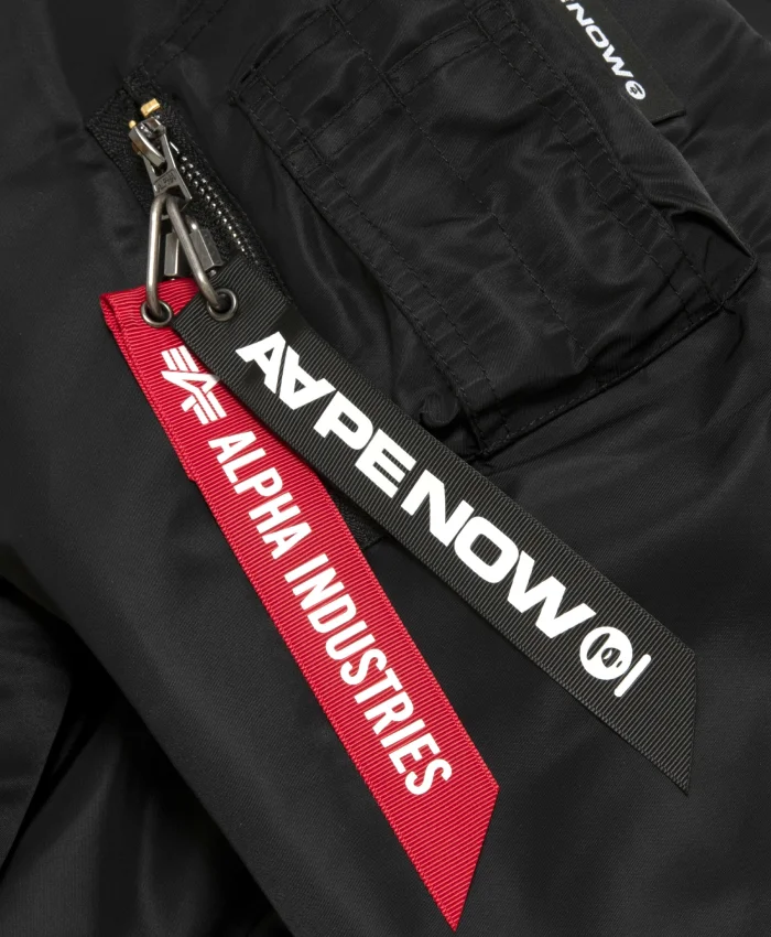 AAPE x Alpha MA1 Black Jacket