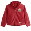Abercrombie x NFL Hooded Red Bomber Jacket For Men and Women