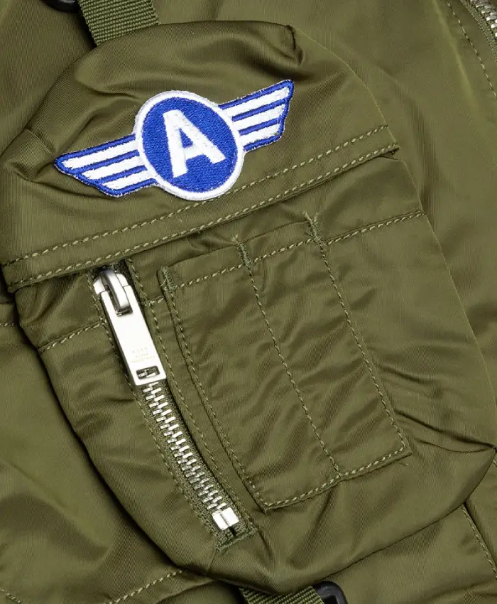 Ader Error X Alpha Industries Packable MA1 Green Nylon Jacket On Sale