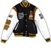 Alabama State University Motto Black and White Letterman Jacket