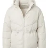 Alo Yoga Stunner White Puffer Hooded Jacket 