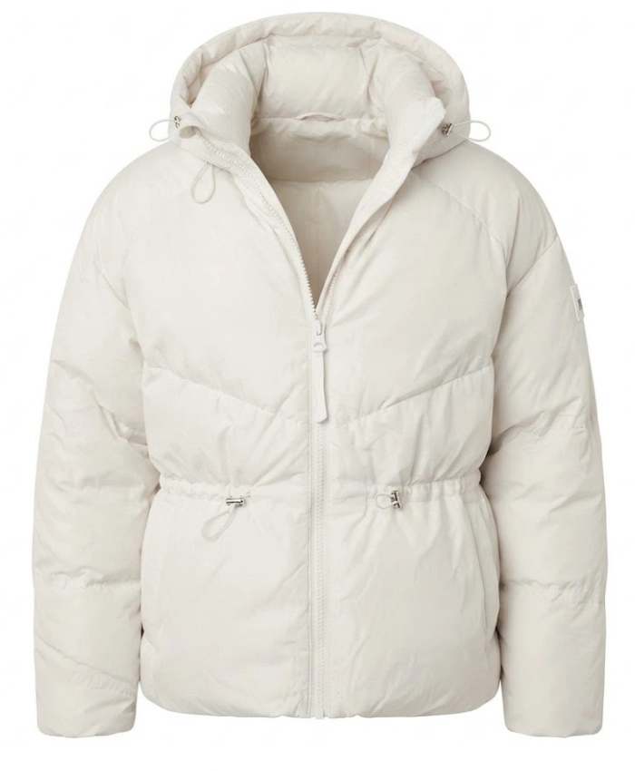 Alo Yoga Stunner White Puffer Hooded Jacket 