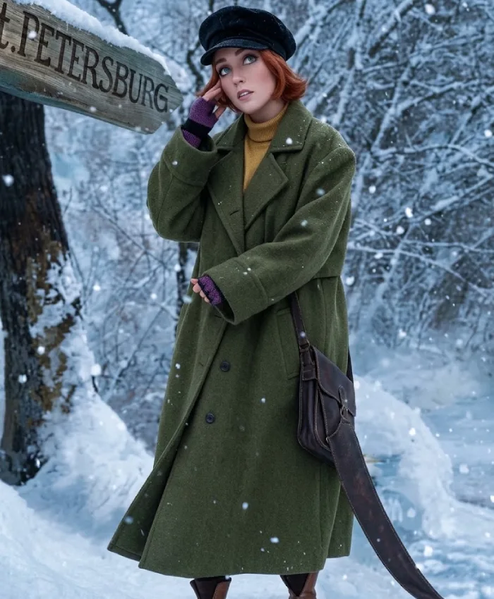 Anastasia Princess Anya Green Coat For Womens