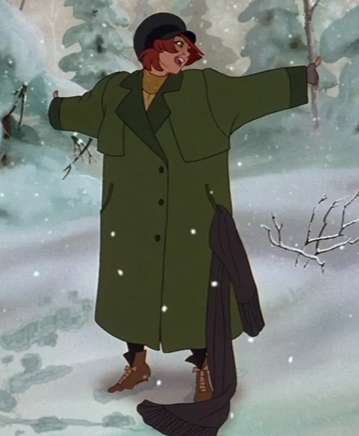 Anastasia Princess Anya Green Wool Coat For Womens