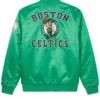 Boston Celtics Emerald Full Snap Bomber Jacket
