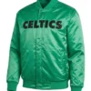Boston Celtics Emerald Full Snap Green Bomber Jacket