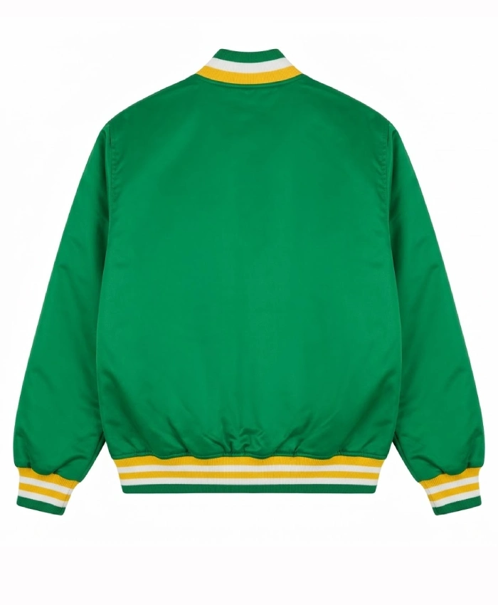 Boston Celtics Full Snap Green Satin Jacket