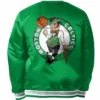 Boston Celtics Green Full Snap Varsity Satin Jacket