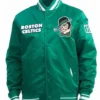 Boston Celtics Logo Mascot Green Satin Jacket