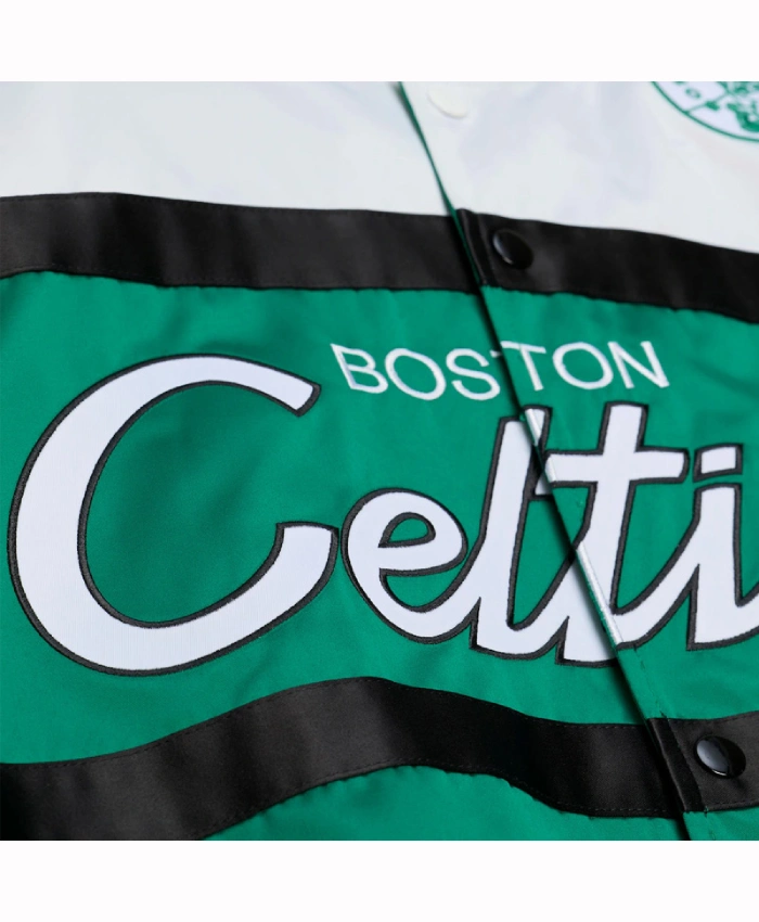 Boston Celtics Special Script Full Snap Green Jacket
