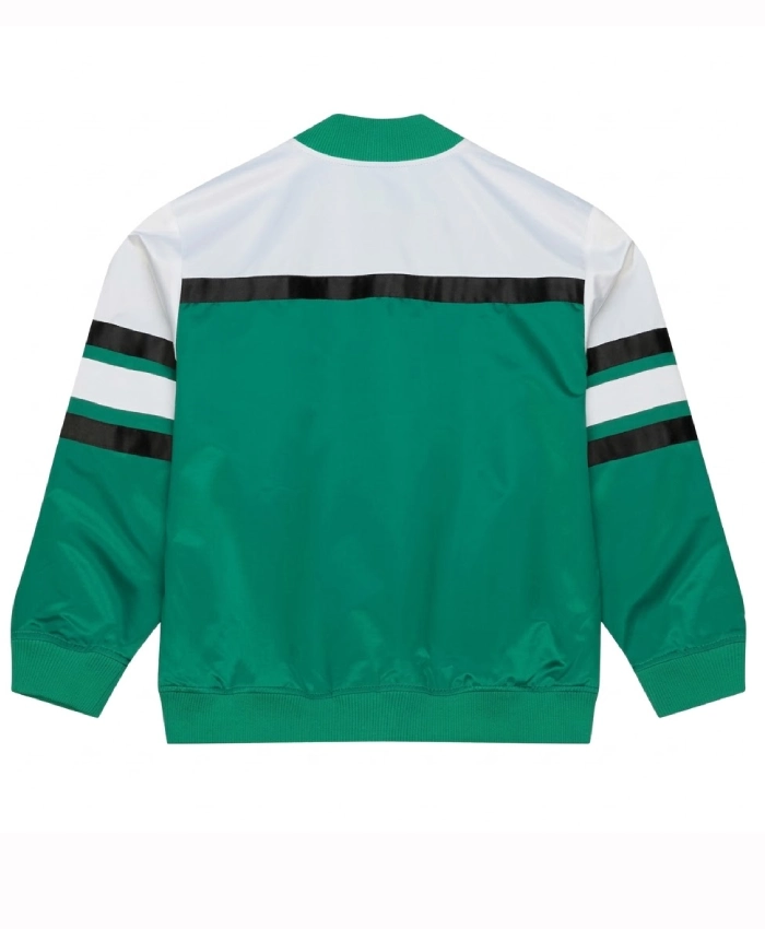 Boston Celtics Special Script Full Snap Green Satin Jacket