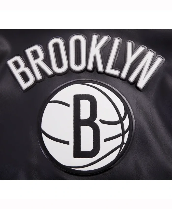 Brooklyn Nets City Signature Varsity Leather Jacket