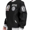 Brooklyn Nets Crest Black Varsity Wool Jacket