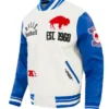 Buffalo Bills Modern Originals Classic Rib Leather Varsity Jacket