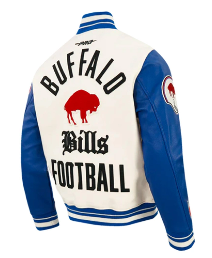 Buffalo Bills Modern Originals Classic Rib Wool Leather Jacket