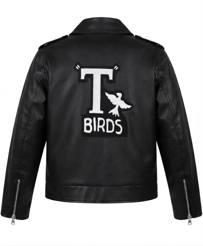 Buy John Travolta Grease T Birds Black Leather Jacket