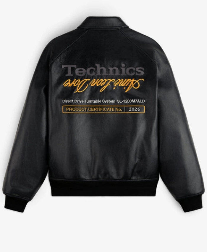 Buy Now ALD Technics Varsity Black Leather Jacket