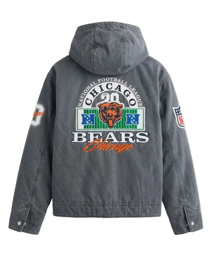 Buy Now Abercrombie x NFL Hooded Grey Bomber Jacket For Men and Women