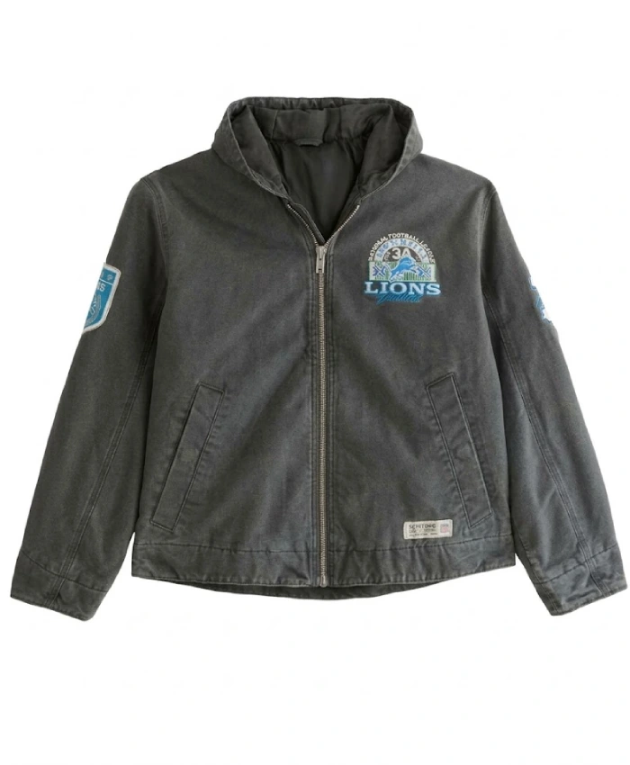 Buy Now Abercrombie x NFL Hooded Grey Jacket For Men and Women Sale