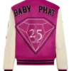 Buy Now Baby Phat Anniversary Pink Wool Leather Varsity Jacket