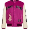 Buy Now Baby Phat Anniversary Pink Wool Varsity Jacket