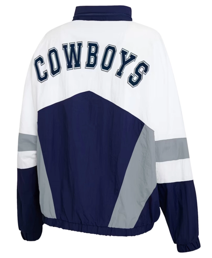 Buy Now Dallas Cowboys Full Zip Navy and White Jacket