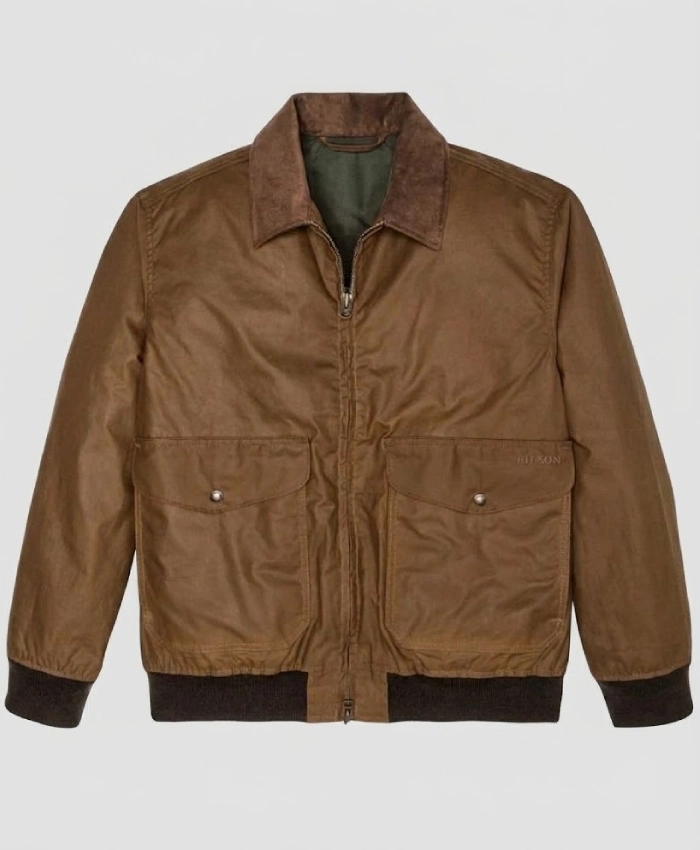 Buy Now Filson Cover Cloth Zip Up Brown Bomber Jacket For Men and Women