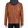 Buy Now Simeon Mens Hooded Leather Jacket