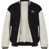 Caitlin Clark Basketball Black and White Wool Varsity Jacket