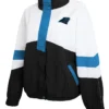 Carolina Panthers Full Zip White and Black Windbreaker Jacket