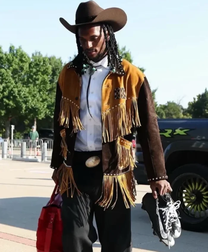 CeeDee Lamb Dallas Stadium Cowboy Fringe Jacket