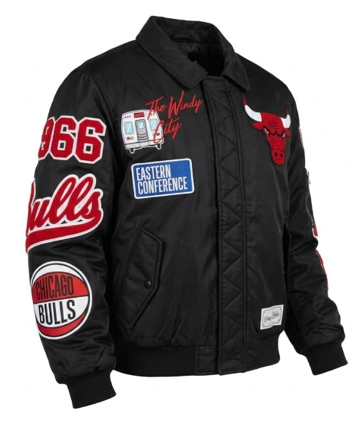 Chicago Bulls New Era x Alpha Industries Black MA1 Jacket