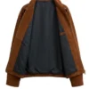 Coach Heritage C Brown Suede Bomber Jacket On Sale