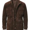 Conrad Harrigan TV Series Mobland Pierce Brosnan Brown Jacket