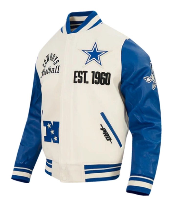 Dallas Cowboys Modern Originals Classic Rib Wool Leather Jacket
