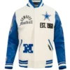 Dallas Cowboys Modern Originals Classic Rib Wool Leather Varsity Jacket