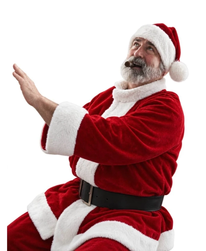 Drunk Santa Christmas at the Kringles Rob Riggle Red Santa Suit