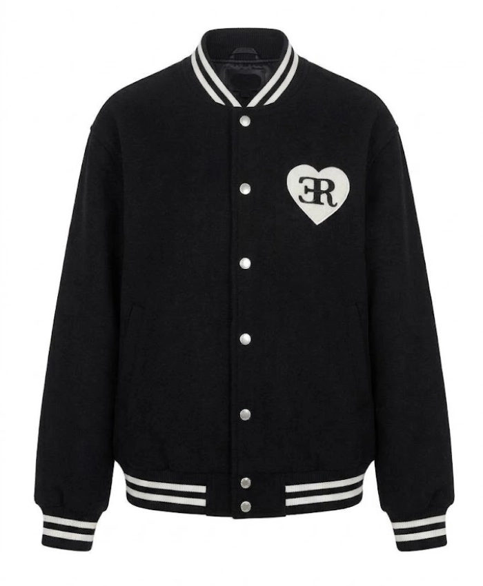 ER × VERDY Stadium Black Varsity Jacket