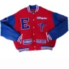 Effperfection Survival Full Snap Leather Varsity Jacket