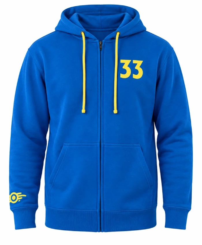 Fallout Vault 33 Full Zip Fleece Hoodie