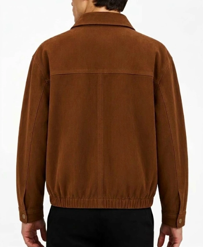 Get Coach Heritage C Brown Suede Bomber Jacket Sale