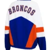 Get Denver Broncos Full Zip White and Royal Jacket