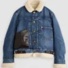 Get Now Levis Sacai Sherpa Blue Jacket For Sale