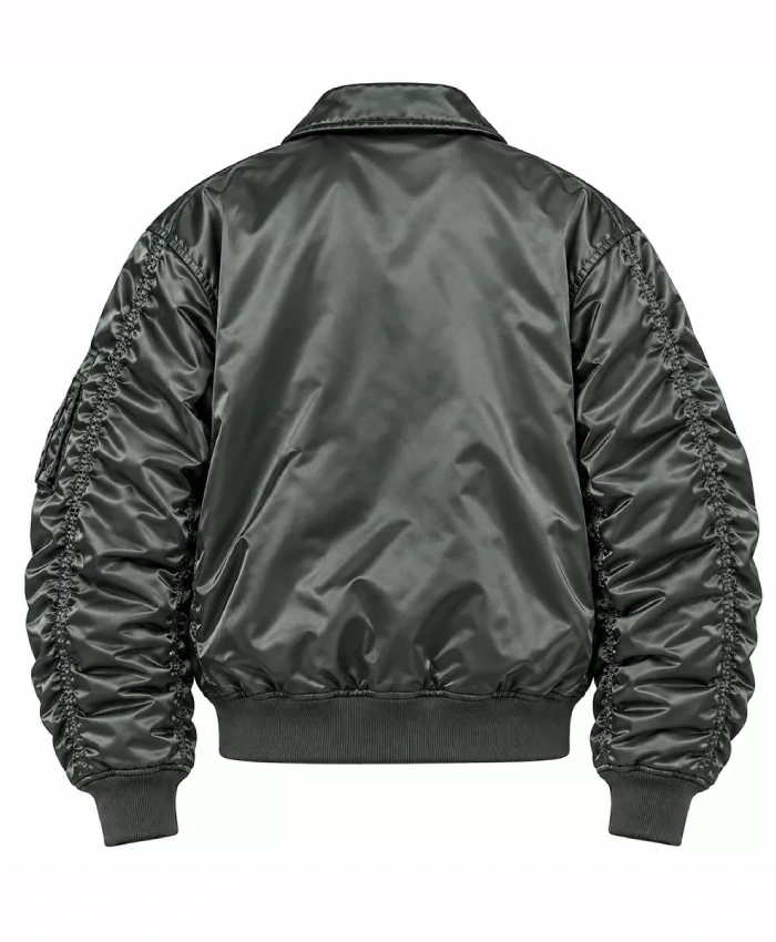 Grand Place Brussels Concert Angele Oversized Green Bomber Jacket