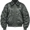 Grand Place Brussels Concert Angele Oversized Satin Green Bomber Jacket