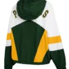 Green Bay Packers Full Zip Green and White Jacket