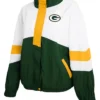 Green Bay Packers Full Zip Green and White Windbreaker Jacket Sale