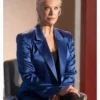 Hannah Waddingham TV Series Ted Lasso Season 4 Rebecca Welton Blue Silk Blazer