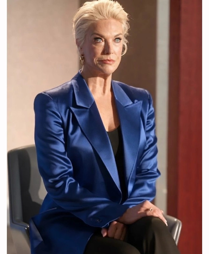 Hannah Waddingham TV Series Ted Lasso Season 4 Rebecca Welton Blue Silk Blazer