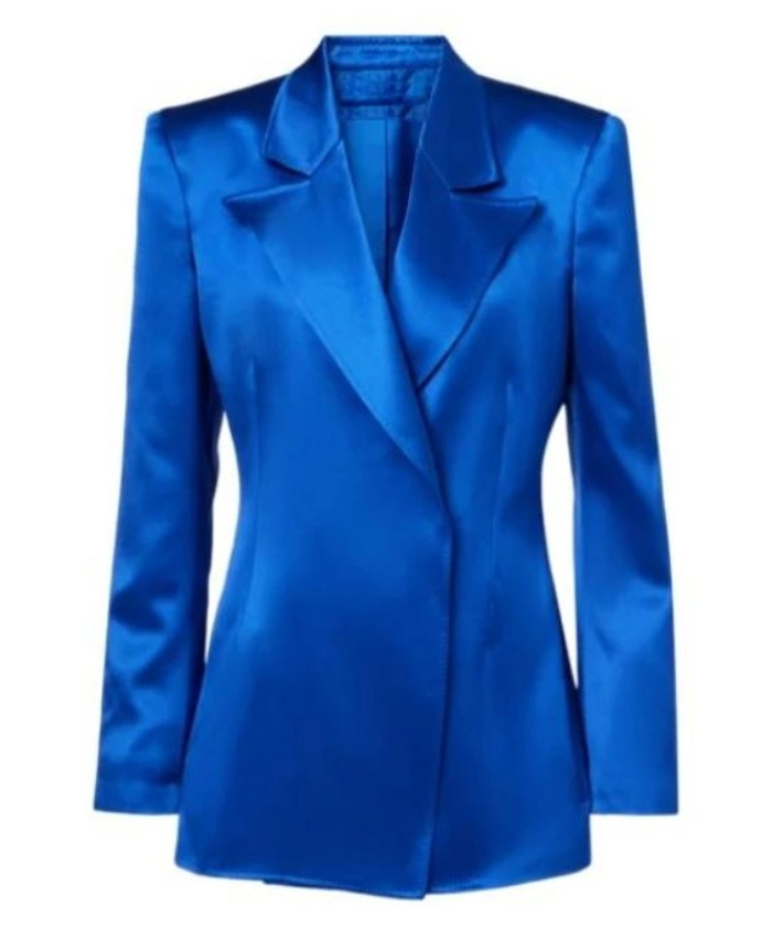 Hannah Waddingham Ted Lasso Season 4 Rebecca Welton Blue Silk Blazer